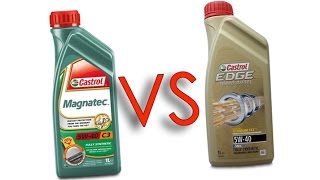 Castrol Magnatec 5W40 vs Castrol EDGE 5W40 test oil [upl. by Gnut564]