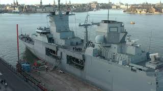 A german frigate in Stockholm 20200123  20200125 [upl. by Fauch]