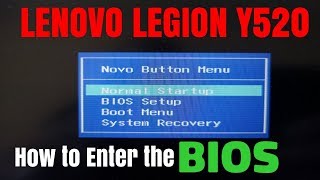 Lenovo Legion Y520 How to enter BIOS Boot Menu [upl. by Kassey]