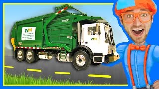 Garbage Trucks for Children with Blippi  Learn About Recycling [upl. by Aiyn114]