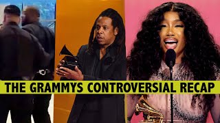 GRAMMYs Awards RECAP JayZ Speech SZA Snub to Taylor Swift Killer Mike Arrested after Winning [upl. by Adnoryt]