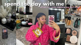 vlog  day in my life ᡣ𐭩  new vanity self care new decor organizing walmart runs  more [upl. by Stephine]