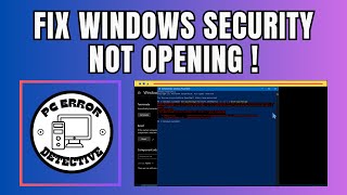 How to Fix Windows Security not Opening Windows 10 [upl. by Yelnet]