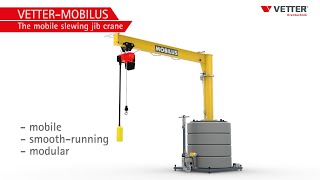 VETTER Krantechnik  MOBILUS  The mobile slewing jib crane [upl. by Havot821]