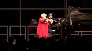 Dora Schwarzberg plays with Pavel Gililov RStrauss Sonata for Violin amp Piano 1 mov12 [upl. by Onitrof]