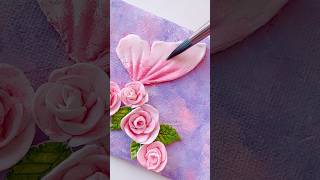 Canvas Painting with clay  Clay Art painting art shorts [upl. by Airdnaid99]