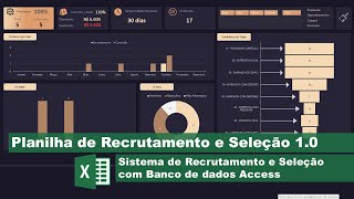 Planilha de Recrutamento e Seleção Excel com BD 10 [upl. by Ahsetan]