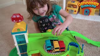 Cute Kid Genevieve Plays with Tayo the Little Bus Elevator [upl. by Qerat486]