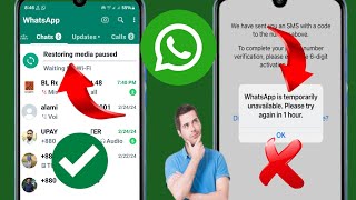 WhatsApp est temporairement indisponible Solution au problème 2024 [upl. by Newg]