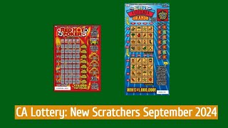 CA Lottery New Scratchers For September 2024 [upl. by Eelak]