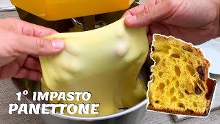 Come fare il panettone a casa  1° impasto con impastatrice a spirale [upl. by Dilan199]