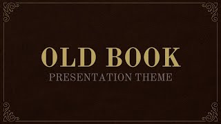 Old Book Theme Animated PowerPoint Template [upl. by Lenoil]