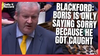 Ian Blackford roasts Boris Johnson as PM apologises over Partygate [upl. by Ellenohs974]