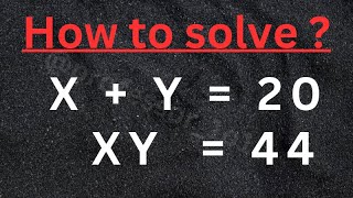 How to Solve Math Olympiad Algebraic Simultaneous Equations  Solutions of X and Y Explained [upl. by Ertha]