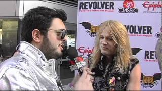 SEBASTIAN BACH Interview at Revolver Golden Gods 2011 on Metal Injection [upl. by Eenahs218]