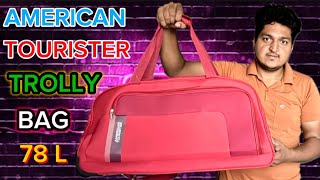 Best Trolley Bag in india under 1500  American Tourister 78L strolley duffel bag full review [upl. by Araas]