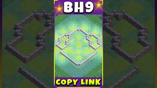 ANTI 3 STAR NEW Builder Hall 9 Base COPY LINK  TOP 3 BH9 Trophy Base Copy Link clashofclans coc [upl. by Cliff]