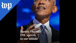 Barack Obamas DNC speech in one minute [upl. by Maril]