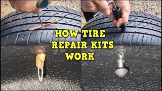 How Tire Repair Kits Work  With Internal Views [upl. by Aicirt500]