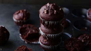 Soft and Moist Banana Chocolate Muffins Recipe [upl. by Neerroc]