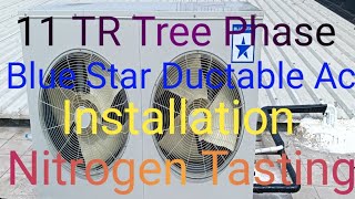 Three Phase Ductable Ac Installation And Nitrogen Testting youtube viral videos [upl. by Niliac18]