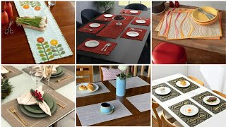 Dining Table Placemats Stylish Design Ideas  Latest Dining Table Mats amp Runner Designs Collection [upl. by Nerb]