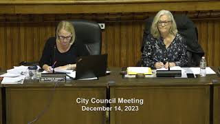 Peabody City Council Regular Meeting  December 14 2023 [upl. by Eerpud]