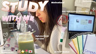 🩰🧷 STUDY VLOG  Productive Academic Success Pinterest inspo That Girl Aesthetic 2024 🎧 [upl. by Toddy]