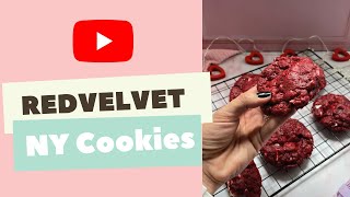 REDVELVET NEW YORK COOKIES galletas estilo Nueva York 🤤 [upl. by Borgeson]