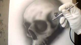 Airbrush for beginners quothow to airbrush a skullquot [upl. by Mile]