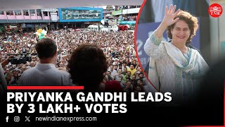 Priyanka Gandhi leads early in Keralas Wayanad in Lok Sabha bypolls [upl. by Kaete]