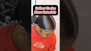 Sleek braided ponytail tutorial Gorgeous You must watch this blackhairstyles [upl. by Yerdua]