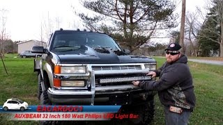 Auxbeam 32 Inch 180 Watt Philips LED Light Bar Review [upl. by Rubi]