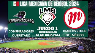 ⚾️Conspiradores vs Diablos Rojos⚾️Donde Verlo EN VIVOLiga Mexicana de Béisbol 2024 [upl. by Felton]