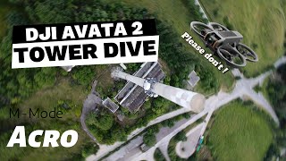 DJI Avata 2  Diven am Turm  Acro Mode  100m freier Fall  Lostplace  MMode  Freefall  4K60FPS [upl. by Tegan]