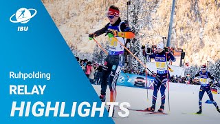 World Cup 2324 Ruhpolding Men Relay Highlights [upl. by Darin]