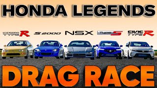 2024 Integra Type S vs Civic Type R Acura NSX Honda S2K ITR — Cammisa Ultimate Drag Race Replay [upl. by Nnaegroeg526]