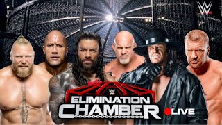 “Ultimate Elimination Chamber Legends Collide The Rock vs Goldberg vs Brock Lesnar vs Roman Reigns [upl. by Hirst460]