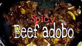 Spicy beef adobo recipepanlasang pinoyrecipe ngayong araw [upl. by Acinemod]