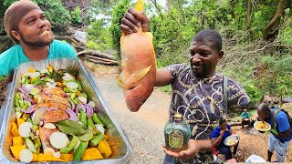 vibe at the river Canoe valley Jamaica hidden gem steam roasted snapper and this happened [upl. by Vickie]