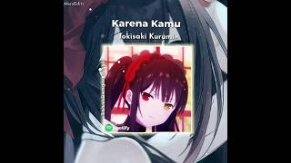 Karena Kamu  Tokisaki Kurumi Cover🎵🥰  Kurumi Edit🥀 presetalightmotion presetam anime aicover [upl. by Navaj]