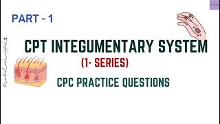 CPT INTEGUMENTARY SYSTEM 1SERIES CPC EXAM PRACTICE QUESTIONS PART  1MEDICAL CODING AND BILLING [upl. by Eidnac]