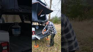 Rooftop Tent Stairs instead of a Ladder rtt rooftoptent camping wintercamping [upl. by Howenstein]