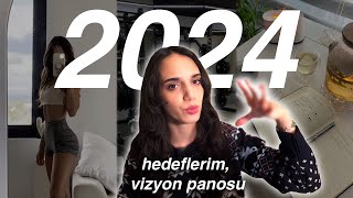 2024 hedeflerimi beraber yazalım 🦋 Vizyon panosu yapımı ve 2023 hedeflerimi gözden geçirme [upl. by Rape]