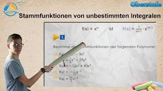 Unbestimmte Integrale  Stammfunktion  StrandMathe  Oberstufe ★ Übung 1 [upl. by Shermy]