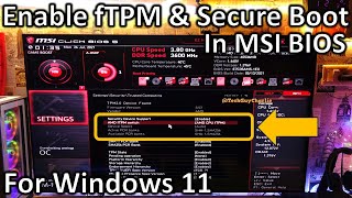 How to enable TPM 20 and Secure Boot for Windows 11 on MSI AMD Ryzen Motherboards [upl. by Reizarf]