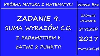 Zadanie 9 Matura z Nową Erą PR Styczeń 2017 Granica ciągu [upl. by Asirehc]