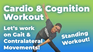 Standing Cardio and Cognition Workout to Improve Contralateral Movements and Gait for PD [upl. by Tara51]