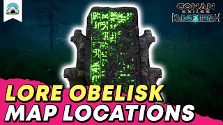 All Acheronian Obelisk Locations  Guide  Conan Exiles Isle of Siptah [upl. by Artur]