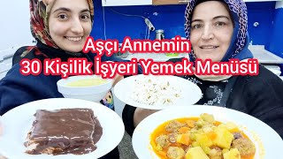 Aşçı Annemin 30 Kişilik İşyeri Yemek Menüsü  Bezelyeli Misket Köfte Pirinç Pilavı Şehriye Çorbası [upl. by Shank]